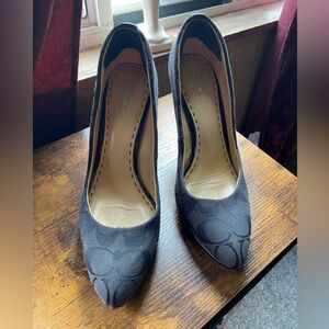 Coach Black Textured Women's Heels